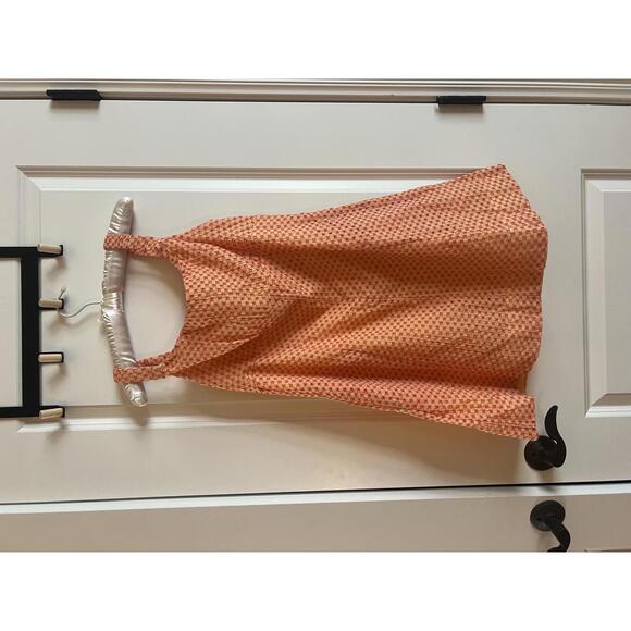 Free People Peach Combo Textured Sleeveless Dress, Size XL - Picture 1 of 3